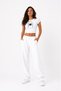 Women's Baby Tee Crop T-Shirt Spider Printed Dark Aesthetic Slim Fit 100% Cotton White - 3