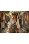Rez Ethnic Authentic Bohemian Waist Bag Daily Travel Usable Large Volume Dried Rose