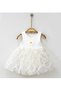 Baby Girl Daisy Embroidered Summer Tulle Snap-On Dress (100% Cotton) - 4