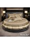 100% Cotton Satin 4 Piece Single Round Duvet Cover Set