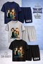 Children's Sinser Famly Printed Crew Neck 3-Piece T-Shirt - Shorts Set