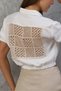 Cream-Colored Shirt with Laces on the Back |   Vmd2544 - Cream