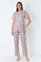 Women's Plaid Pajama Set – Button-Down Comfortable Home Wear Set |   88-133 - 3