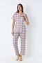 Women's Plaid Pajama Set – Button-Down Comfortable Home Wear Set |   88-133