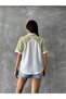 Pistachio Green Stripe Detailed Low Sleeve Shirt |   Vmd2691 - 5