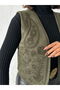 سترة من جلد الغزال المطرز – أناقة على الطراز الغربي -- كاكي |   VMF2001 - 4