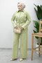 Double Pocket Gathered Waist Double Suit Set Tsd260202 Green