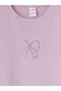 Lcw Kids Crew Neck Printed Ruffle Girls' T-Shirt - 3