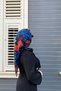 Flower Pattern Navy Blue Soft Scarf - 3