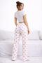 Women's Cherry Patterned Cotton Thin Breathable Fabric Satin Ribbon Waist Detail Pocketless Women's Pajama Bottoms - 3
