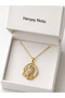 Leopard Figured Stone Necklace Gold Color Women's Necklace Gift Option - 3
