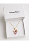 Pink Stone Heart Necklace |   316L Stainless Steel Women's Necklace Stylish Gift - 3