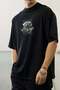Men's Oversize Casual T-Shirt Black Rose Black