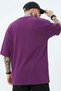 Men's Oversize Casual T-Shirt Crew Neck Free Life Purple - 2