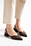 Women's Aci Brown Matte Leather New Season Low Heel Shoes - 3
