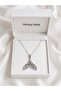 Pearl Detailed Sea Tail Necklace Silver Color Women's Gift - 3