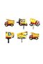 6-Piece Construction Themed Mini Foil Balloon Set Crane Truck Birthday Balloons