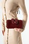 Tn-102 Women's Handbag Shoulder Bag Crossbody Bag Burgundy - 3