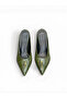 Women's Slippers Green Pointed Toe Wedge Heel New Season D4317 - 6