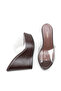Brown Transparent Wedge Heel Women's Slippers Katerina - 2