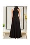   Women's Halter Neck Deep Slit Detail Full Length Imported Crepe Evening Dress - 2