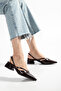 Belt Pointed Toe Short Block Heel Women's Heeled Shoes - 4