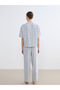 Vizyon New Season Shirt Collar Patterned Women's Pajama Set - 4