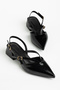 Belt Pointed Toe Short Block Heel Women's Heeled Shoes - 2