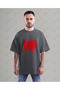 Palestine Design Oversize Unisex T-Shirt with Kefiye Pattern Streetwear Print - 3