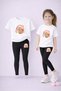 Mother Daughter Set Leggings T-Shirt Combination 100% Cotton Flexible Comfortable Fit Daily Sports Stylish Set