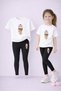 Mother Daughter Set Leggings T-Shirt Combination 100% Cotton Flexible Comfortable Fit Daily Sports Stylish Set