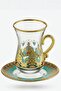 Rumi Turquoise 12-Piece Glass Tea Set with Handles for 6 People - 4