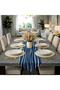 American Service, New Season 6-Piece Stone Color Supla and Runner Cover Set with Wavy Lines