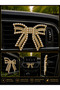 Pearl & Zircon Stone Bowknot Car Interior Air Conditioning Ornament – Stylish Luxury Auto Accessory Vent Clip - 2