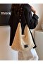 Boho Chic Handmade Knit Bag, Aesthetic Crochet Shoulder Bag with Wood - 3