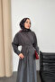 Valeno Model Coupra Model Fabric Belt Detailed Dress - 5