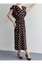 Women's Polka Dot Midi Dress V-Neck Elastic Waist Stylish Casual Summer Dress - 4
