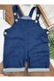 Summer Salopet Short Leg Lycra Jeans Polo Collar Combed Cotton Baby Boy Set - 4