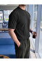 Raporlu T-Shirt Wide Cut Ottoman Fabric - 2