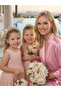Satin Bride Dressing Gown with Stone Engraving - 5