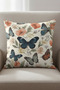 43X43 cm Double-Sided Printed Decorative Throw Pillow Cover - Vintage Floral Pattern Modern