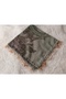 Brand Handcrafted Needle Embroidered Writing 100% Cotton Muslin – 4 Sides Embroidered Elegant Headscarf 100X100 cm - 5