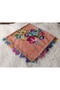 Brand Handcrafted Needle Embroidered Writing 100% Cotton Muslin – 4 Sides Embroidered Elegant Headscarf 100X100 cm - 2