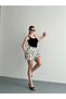 Women's Polka Dot Layered Mini Skirt High Waist Flounce Summer Skirt - 2