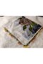 Brand Handcrafted Needle Embroidered Writing 100% Cotton Muslin – 4 Sides Embroidered Elegant Headscarf 100X100 cm - 8