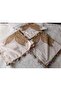 Brand Handcrafted Needle Embroidered Writing 100% Cotton Muslin – 4 Sides Embroidered Elegant Headscarf 100X100 cm - 8