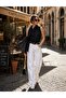 Luxury drapeli shawl collar zero sleeve blouse black color - 2