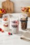 Set of 3 Snack Food Yogurt Muesli Granola Diet Containers with Forks and Spoons - Food Storage Container - 7
