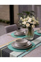 American Service, New Season 6 Piece Water Green Color Supla and Runner Cover Creative Lines Tk - 3