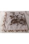 Brand Handcrafted Needle Embroidered Writing 100% Cotton Muslin – 4 Sides Embroidered Elegant Headscarf 100X100 cm - 3